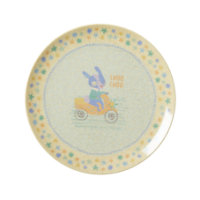 Boy's Racing Print Melamine & Bamboo Plate By Rice DK